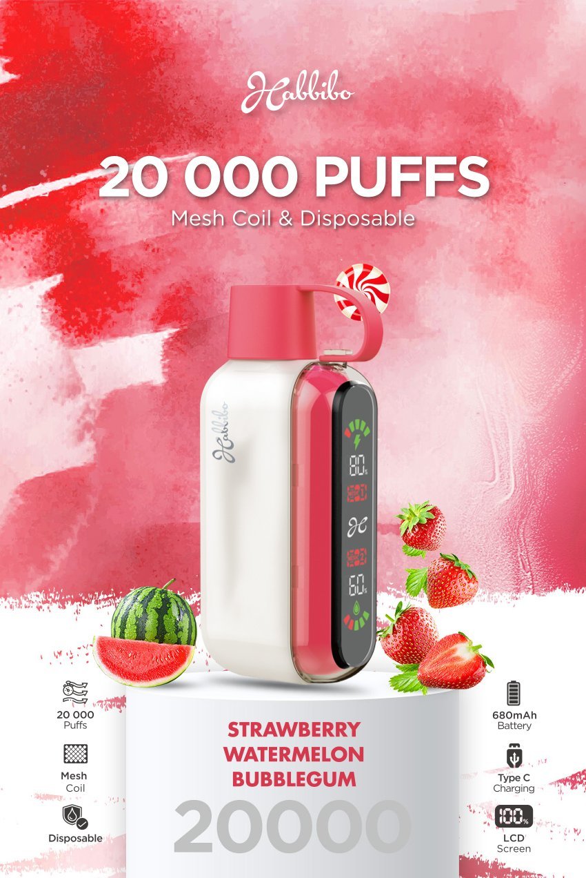 Habibo 20K - Strawberry Watermelon Bubblegum - Magic Puff