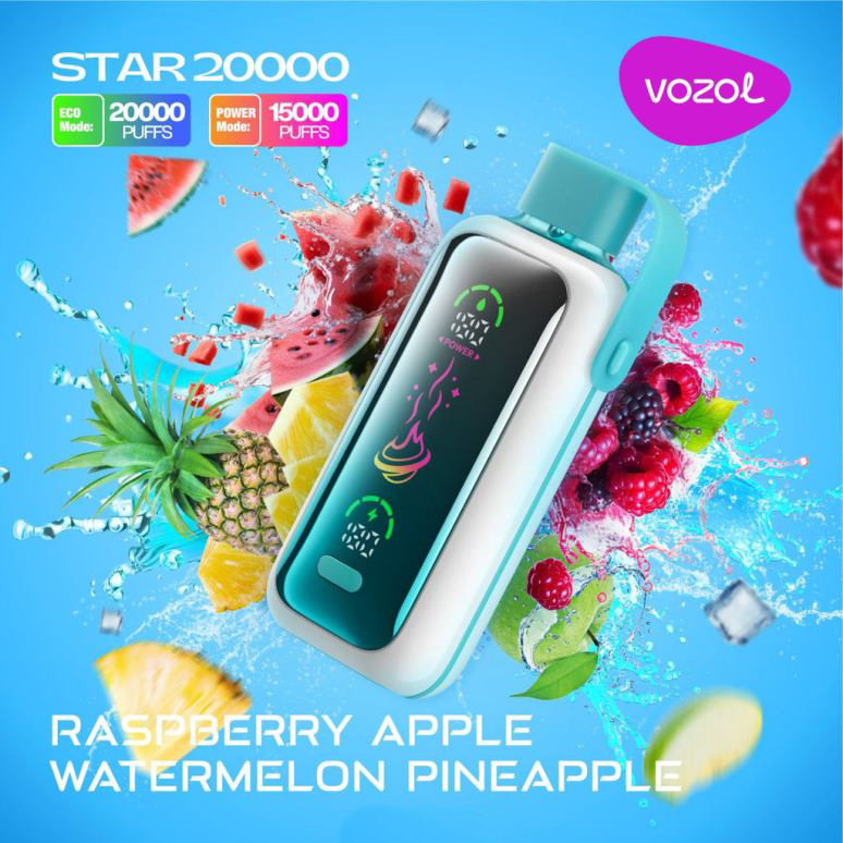 Vozol Star 20000 Raspberry Apple Watermelon Pineapple – Einweg Vape E-Shisha 20.000 Züge