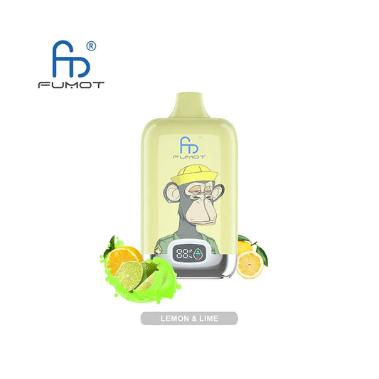 RandM Tornado 12000 Lemon Lime – Einweg E-Zigarette, 12.000 Puffs, 20mg, 20ml, Wiederaufladbar, Digital Display