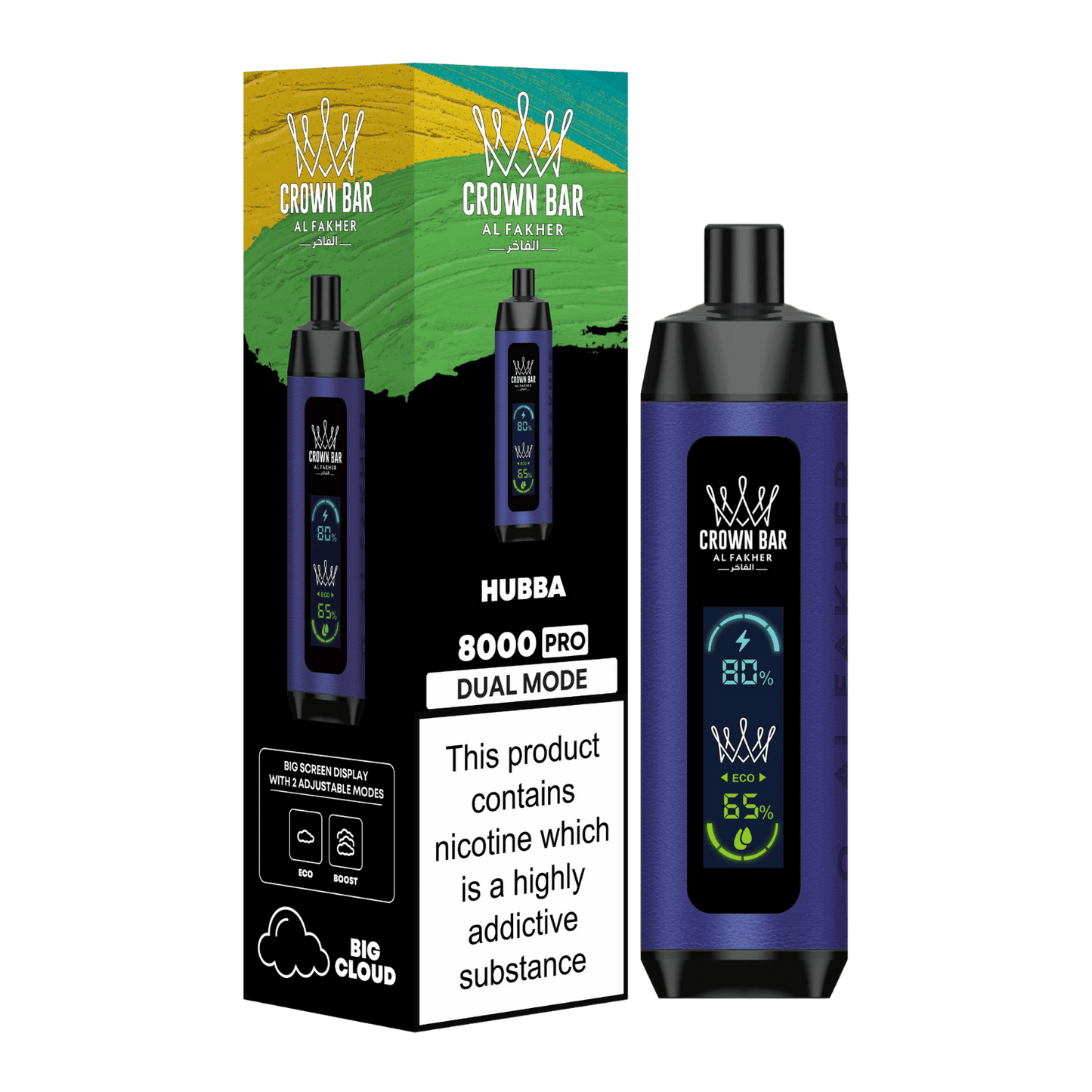Al Fakher Crown Bar 8000 - Hubba - Magic Puff