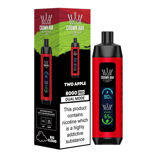 Al Fakher Crown Bar 8000 - Two Apple